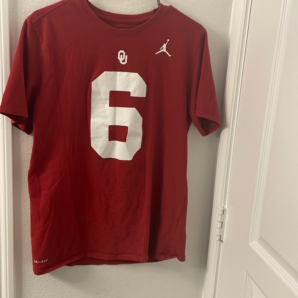 Baker Mayfield Oklahoma Sooners Jersey T-Shirt Large